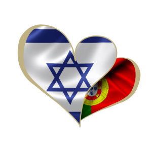 Icon home page love with Israel and Portugal flag